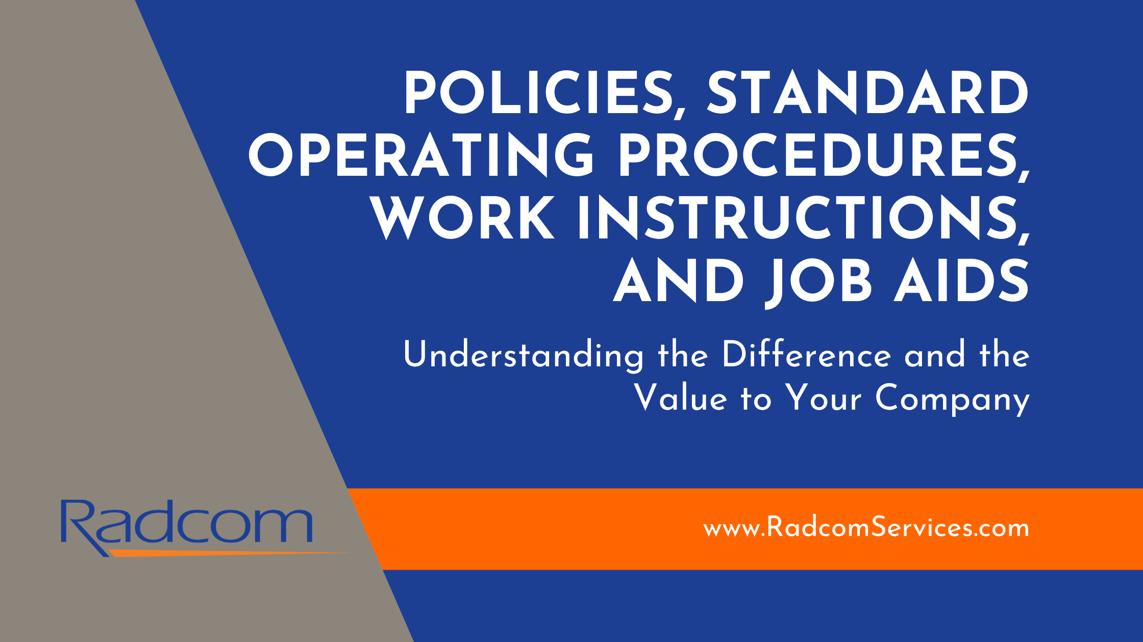 Policies Standard Operating Procedures Word Instructions Job Aids