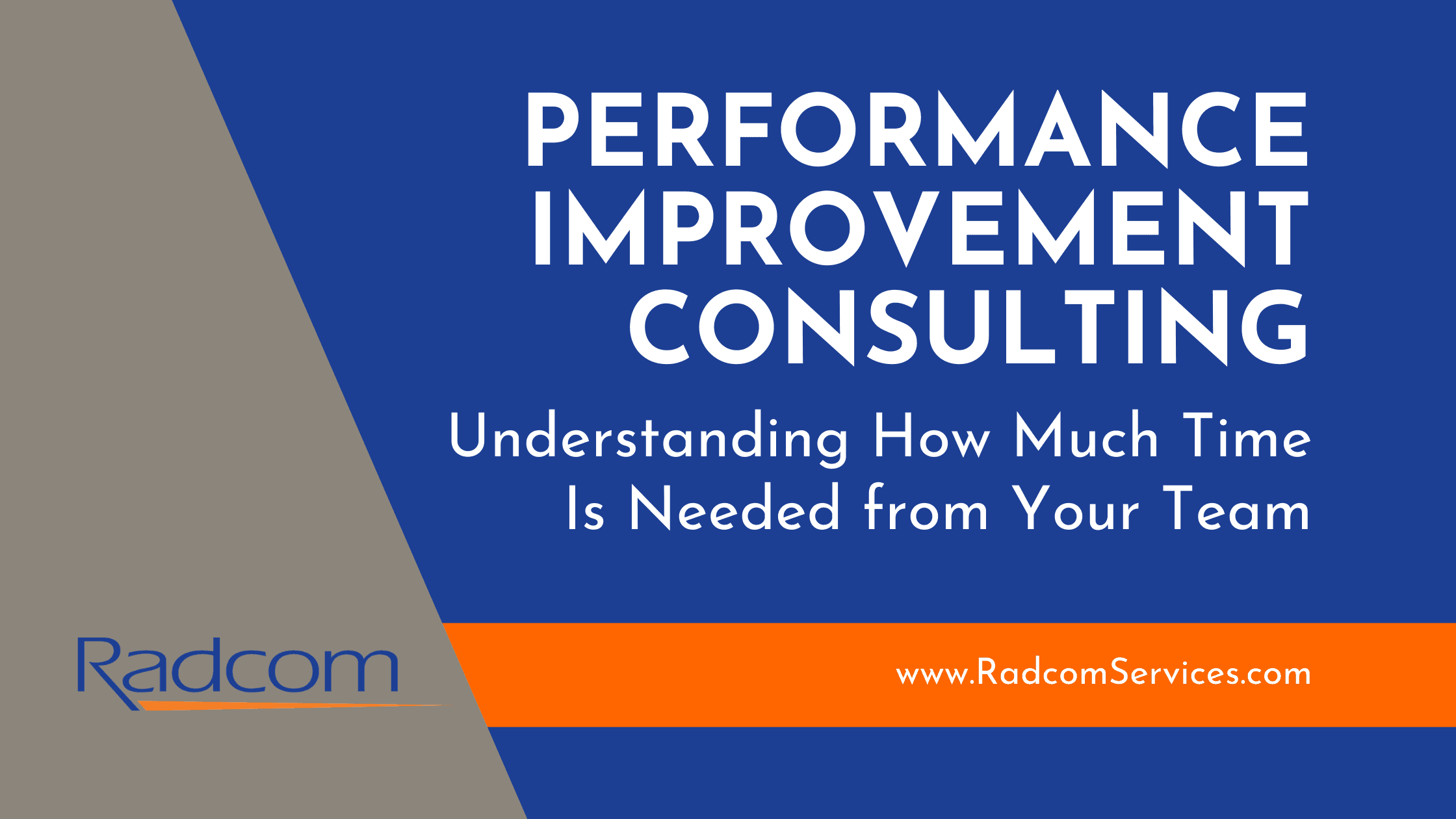 performance improvement consulting time needed